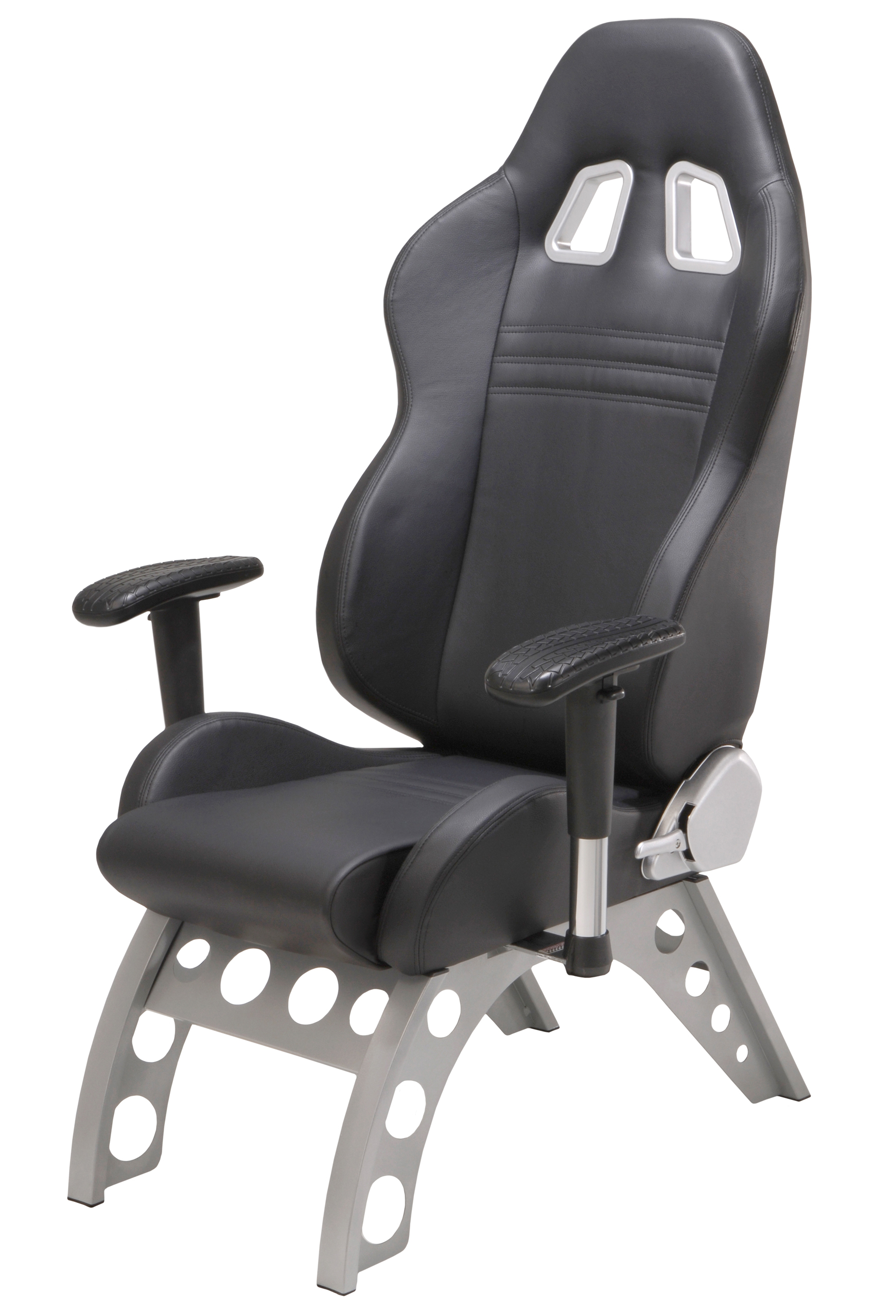 Intro-Tech Automotive, Pitstop Furniture, GT4000B Rec. Chair Black, Desk Chair